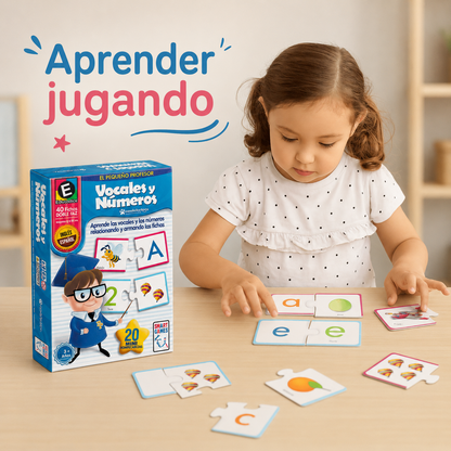 Juego de Mesa Vocales y Números 🧠 Aprender jugando (¡y divirtiéndose de verdad!)
