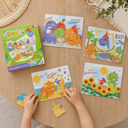 Puzzles de dinosaurios 🧩 Diversión prehistórica para pequeñas manitos creativas