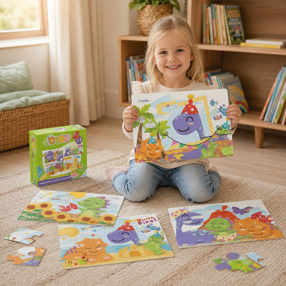 Puzzles de dinosaurios 🧩 Diversión prehistórica para pequeñas manitos creativas