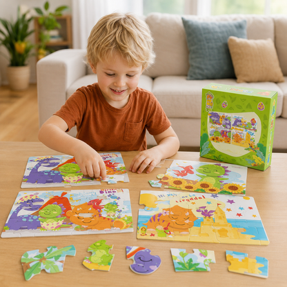 Puzzles de dinosaurios 🧩 Diversión prehistórica para pequeñas manitos creativas