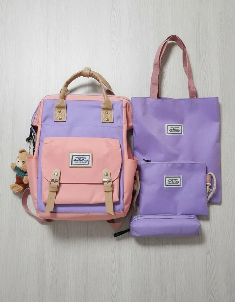 Set de Mochila Casual 4 en 1 – Organizate con estilo (y sin esfuerzo)