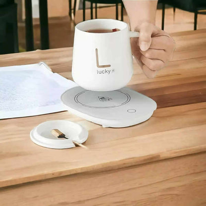 Taza calentadora eléctrica de cerámica “Lucky” – Bebidas siempre a la temperatura ideal