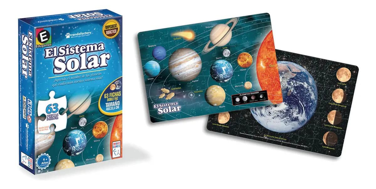 Puzzle Sistema Solar 🧩 Doble faz, doble diversión