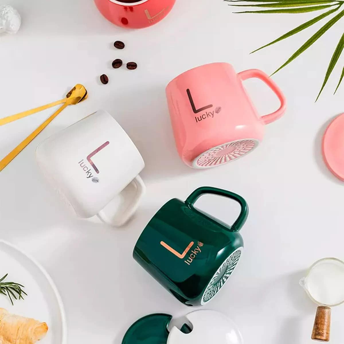 Taza calentadora eléctrica de cerámica “Lucky” – Bebidas siempre a la temperatura ideal