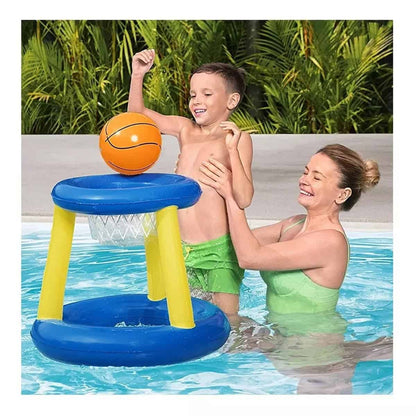 Aro de básquet inflable con pelota