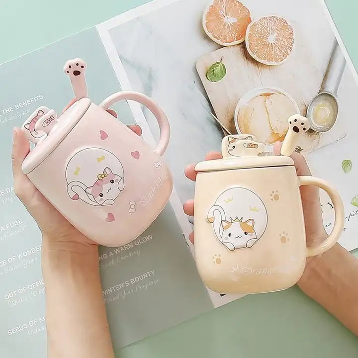 Taza de Cerámica de Gato 400ml – ¡El Detalle Perfecto para Amantes de los Gatitos!🐱