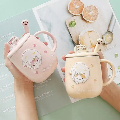 Taza de Cerámica de Gato 400ml – ¡El Detalle Perfecto para Amantes de los Gatitos!🐱