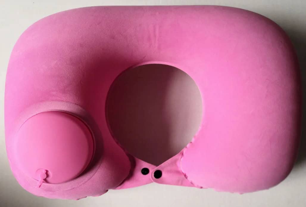 Almohada de viaje inflable