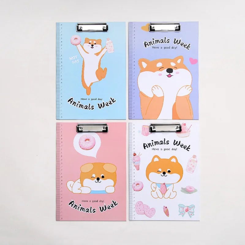 Tabla con Gancho para Hojas A4 - ¡Sujeta tus Ideas con un Toque Kawaii! 🦖🐶✨