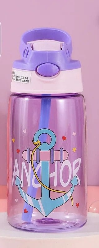 Botella infantil con sorbito animales del oceano 480 ml