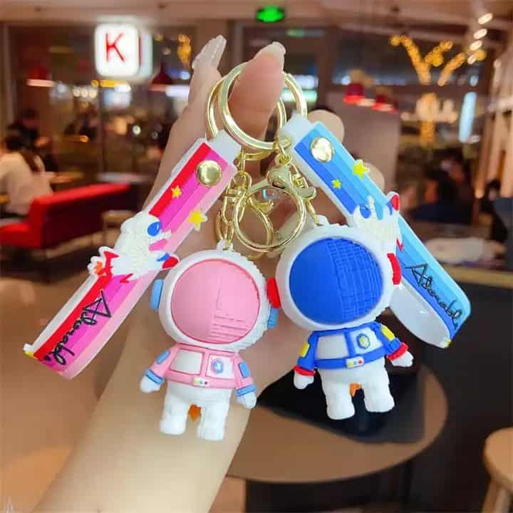 Llavero Astronauta Cartoon Silicona - ¡Lleva la Aventura Espacial Contigo! 🚀👨‍🚀✨