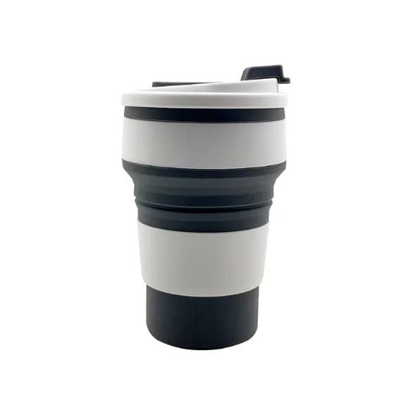 Vaso de silicona plegable para café bebidas calientes o frías