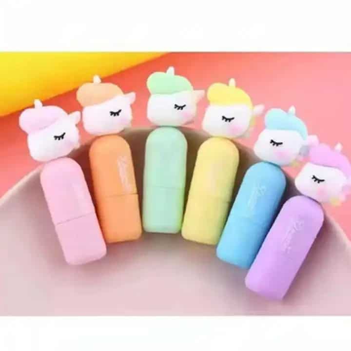 Set de Resaltadores Pastel Unicornio 🦄🌸 – ¡Tonos Suaves y Magia en tus Apuntes! ✨