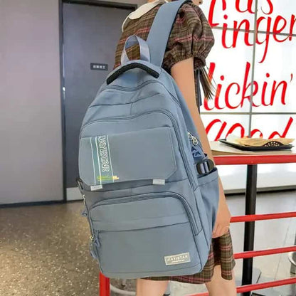 Mochila Escolar Casual Unicolor 🎒✨