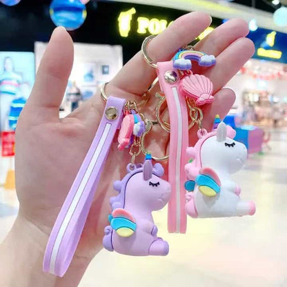 Llavero Unicornio Cartoon de Silicona 🦄✨ – ¡Tu Compañero Adorable para Llevar a Todas Partes!