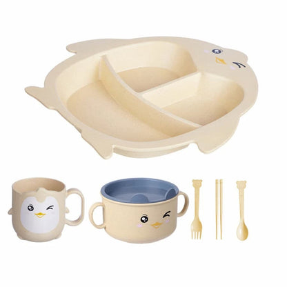 Set de alimentación para bebés y niños Pingüino