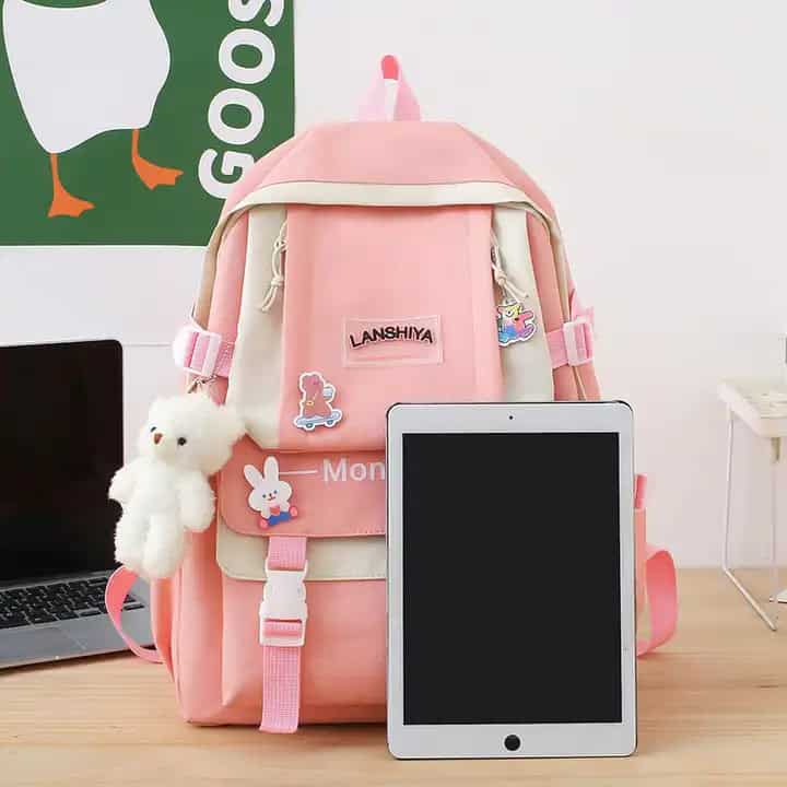 Set de Mochila Escolar Monday de 4 Piezas - ¡Estilo y Organización para Cada Día de Clases! 📚🎒