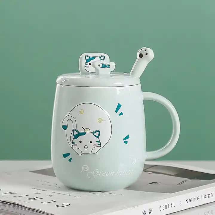 Taza de Cerámica de Gato 400ml – ¡El Detalle Perfecto para Amantes de los Gatitos!🐱