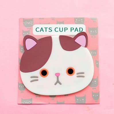 Posavasos de silicona pack de 4 diseño gatitos