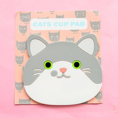 Posavasos de silicona pack de 4 diseño gatitos