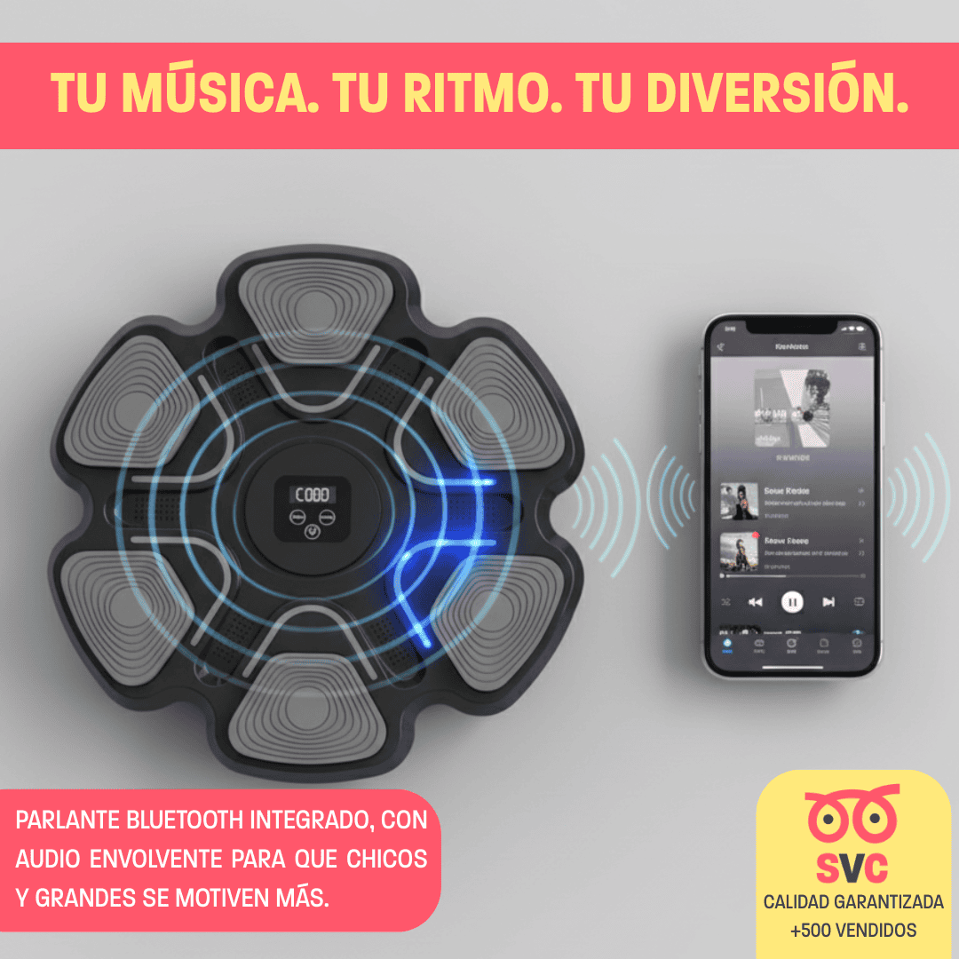 Máquina de Boxeo Musical APOLO SVC con Luces y Parlante  - ¡Descubre el Regalo Más Divertido e Innovador! 🎶🥊