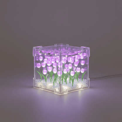 Lámpara de tulipanes LED 🌷 Mágica, floral y lista para armar tu rincón favorito