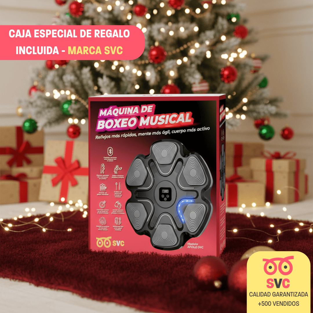 Máquina de Boxeo Musical APOLO SVC con Luces y Parlante  - ¡Descubre el Regalo Más Divertido e Innovador! 🎶🥊