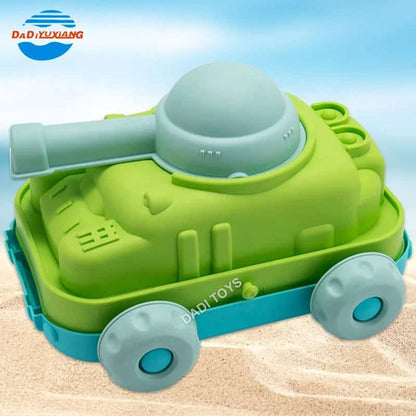 Juego de playa para arena de 11 piezas tanque y dinosaurios