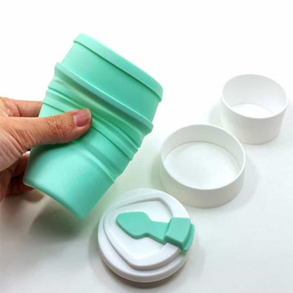 Vaso de silicona plegable para café bebidas calientes o frías