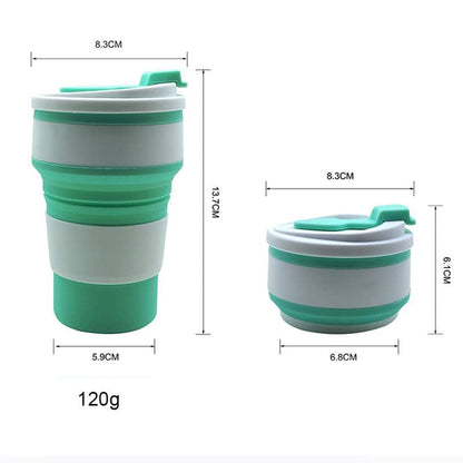 Vaso de silicona plegable para café bebidas calientes o frías
