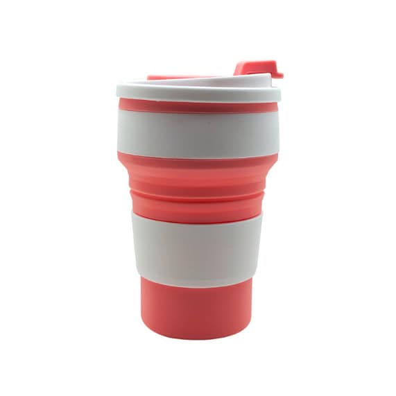 Vaso de silicona plegable para café bebidas calientes o frías