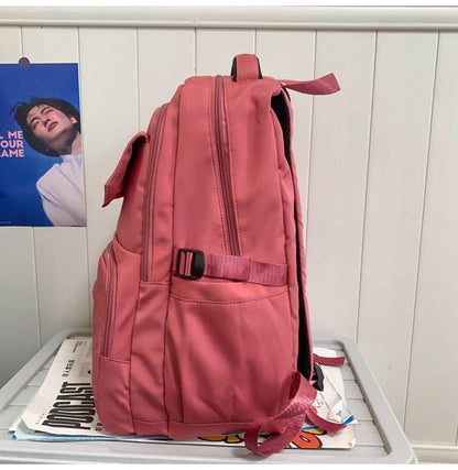 Mochila Escolar Casual Unicolor 🎒✨