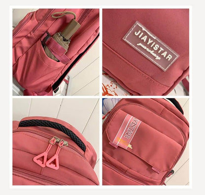 Mochila Escolar Casual Unicolor 🎒✨