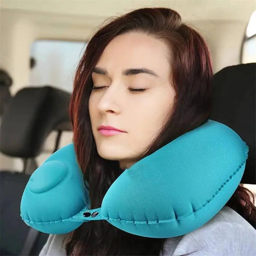Almohada de viaje inflable