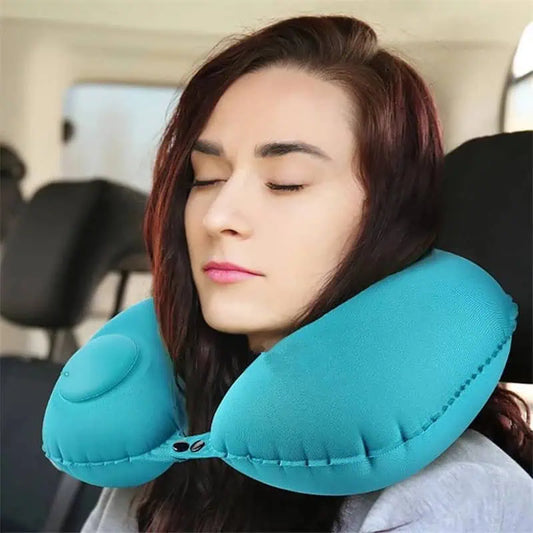 Almohada de viaje inflable