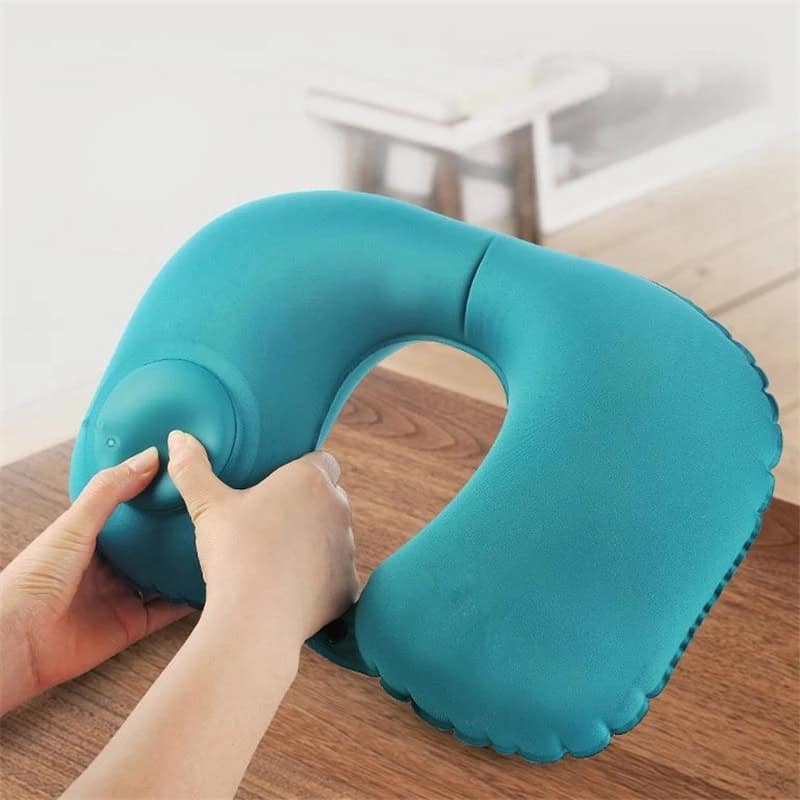 Almohada de viaje inflable