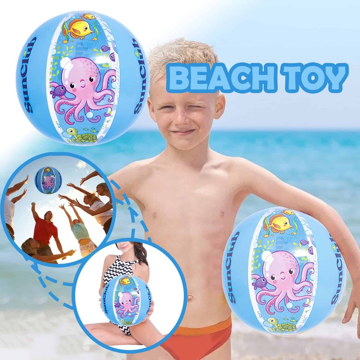 Pelota inflable de playa 40 cm