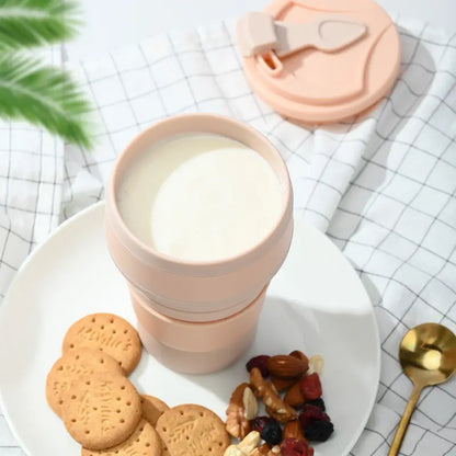 Vaso de silicona plegable para café bebidas calientes o frías