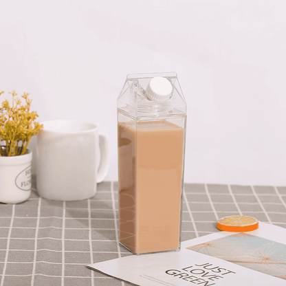 Botella de Acrílico Transparente para Leche
