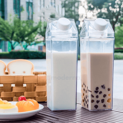 Botella de Acrílico Transparente para Leche