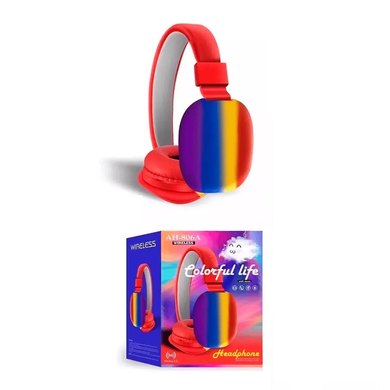 Auricular Bluetooh arcoiris