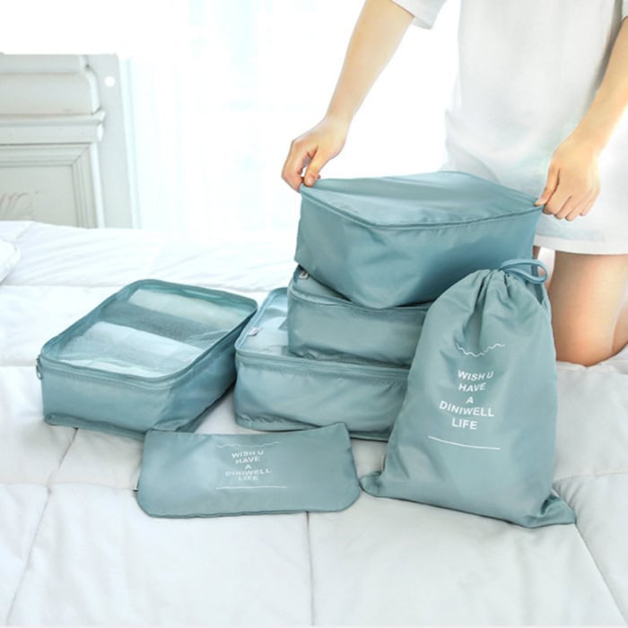 Organizador de Equipaje para Valija Impermeable – Set de 7 Piezas ✈️ Más orden, menos estrés viajero