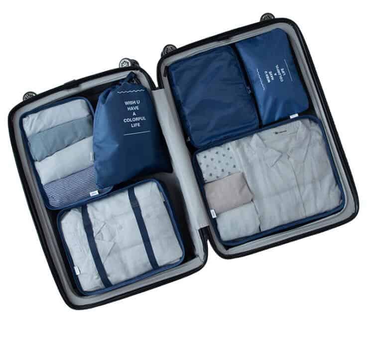 Organizador de Equipaje para Valija Impermeable – Set de 7 Piezas ✈️ Más orden, menos estrés viajero