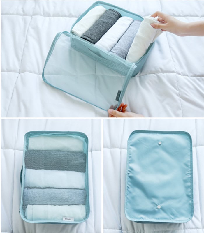 Organizador de Equipaje para Valija Impermeable – Set de 7 Piezas ✈️ Más orden, menos estrés viajero