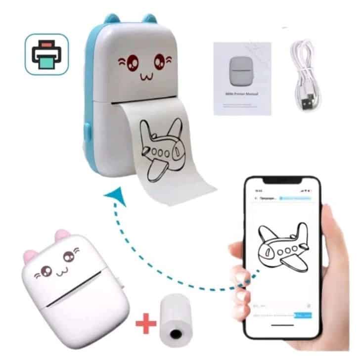 Impresora termica bluetooth de gatito