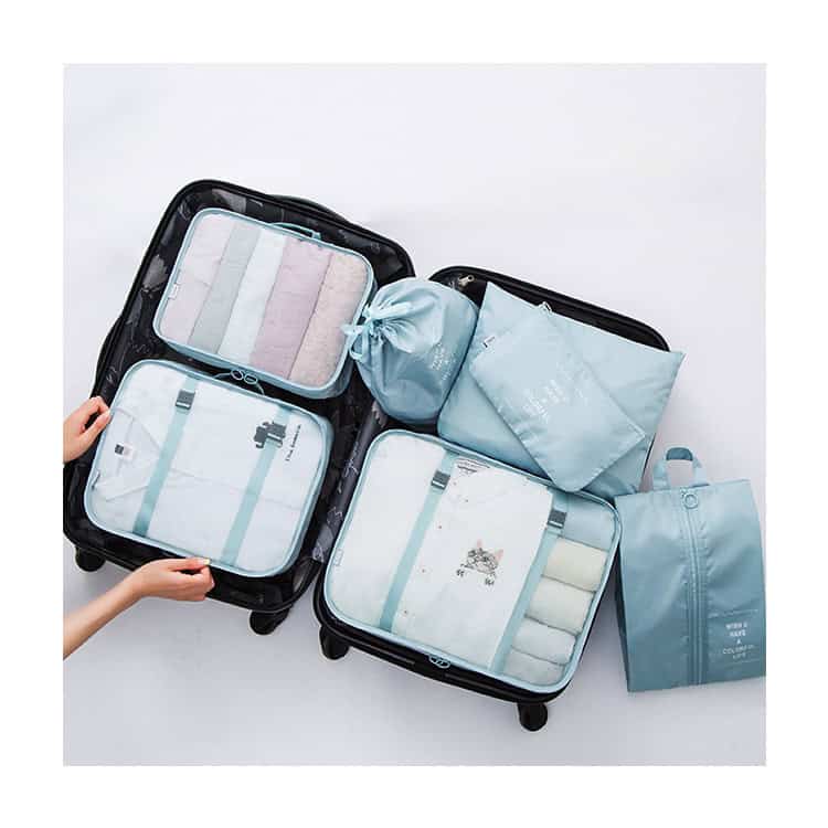 Organizador de Equipaje para Valija Impermeable – Set de 7 Piezas ✈️ Más orden, menos estrés viajero