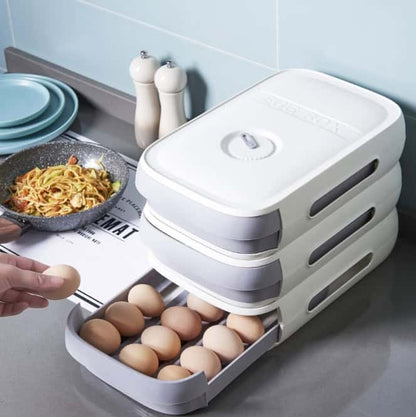Organizador de huevos apilable para 36 huevos 🥚 Más orden, más frescura y cero derrames en tu heladera