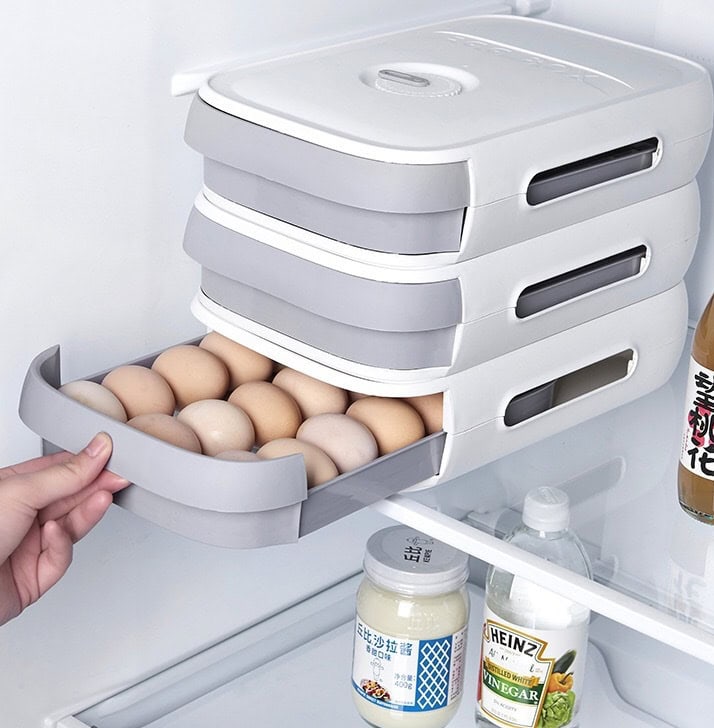 Organizador de huevos apilable para 36 huevos 🥚 Más orden, más frescura y cero derrames en tu heladera