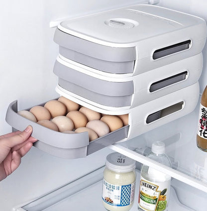 Organizador de huevos apilable para 36 huevos 🥚 Más orden, más frescura y cero derrames en tu heladera