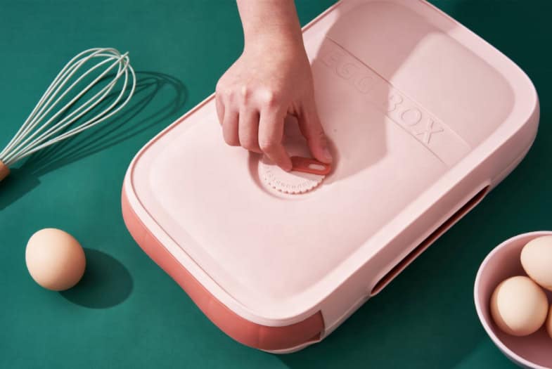 Organizador de huevos con cajón deslizable 🥚 – Capacidad para 18 unidades y diseño apilable